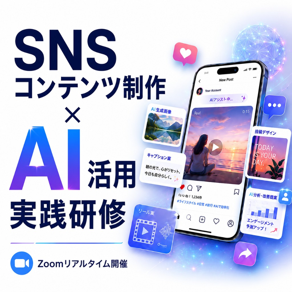 SNSコンテンツ制作 × AI活用実践研修